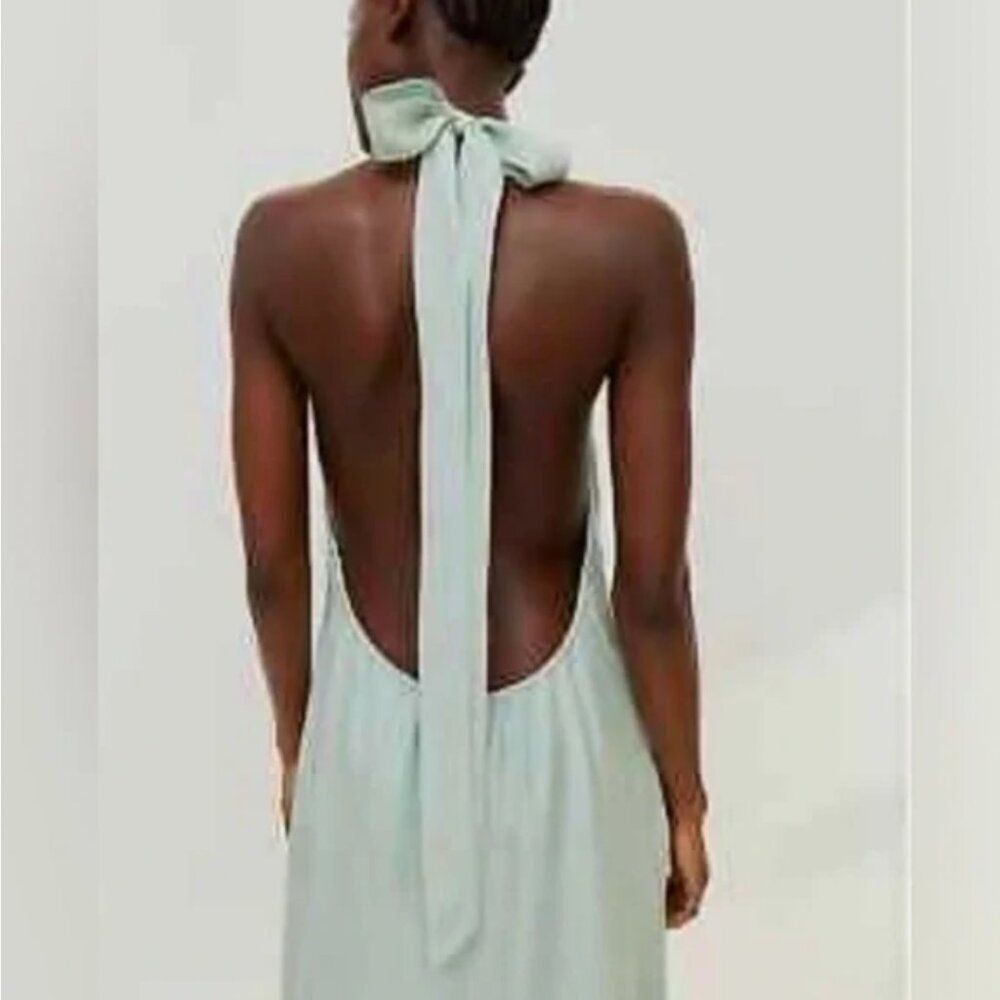 H&M Mint Green Halter Dress - Size M - Picture 2 of 3